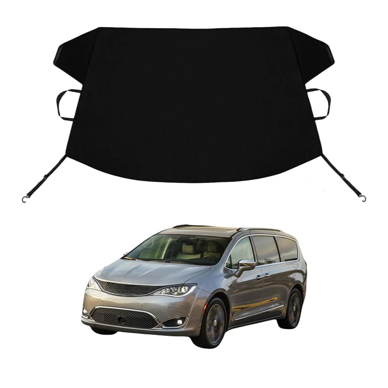 Image of Pacifica Custom Windshield Cover for Ice and Snow for Chry-sler Pacifica Windshield Snow Cover 600D Shade Blocks Winter Frost Hail Protector Car Accessories