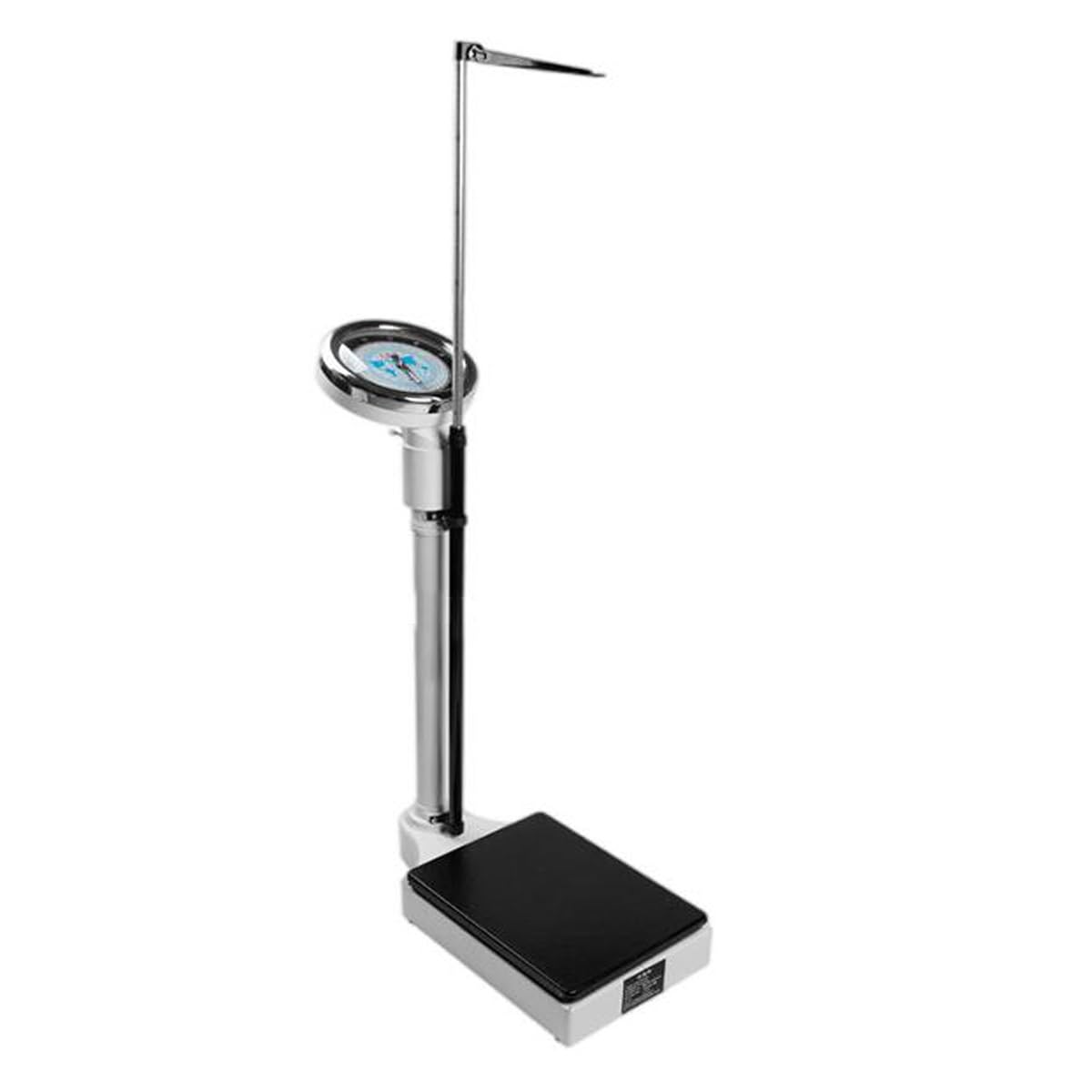 Báscula de altura y peso, báscula mecánica analógica con barra de altura de aluminio ajustable, adecuada para centros de examen médico y gimnasios
