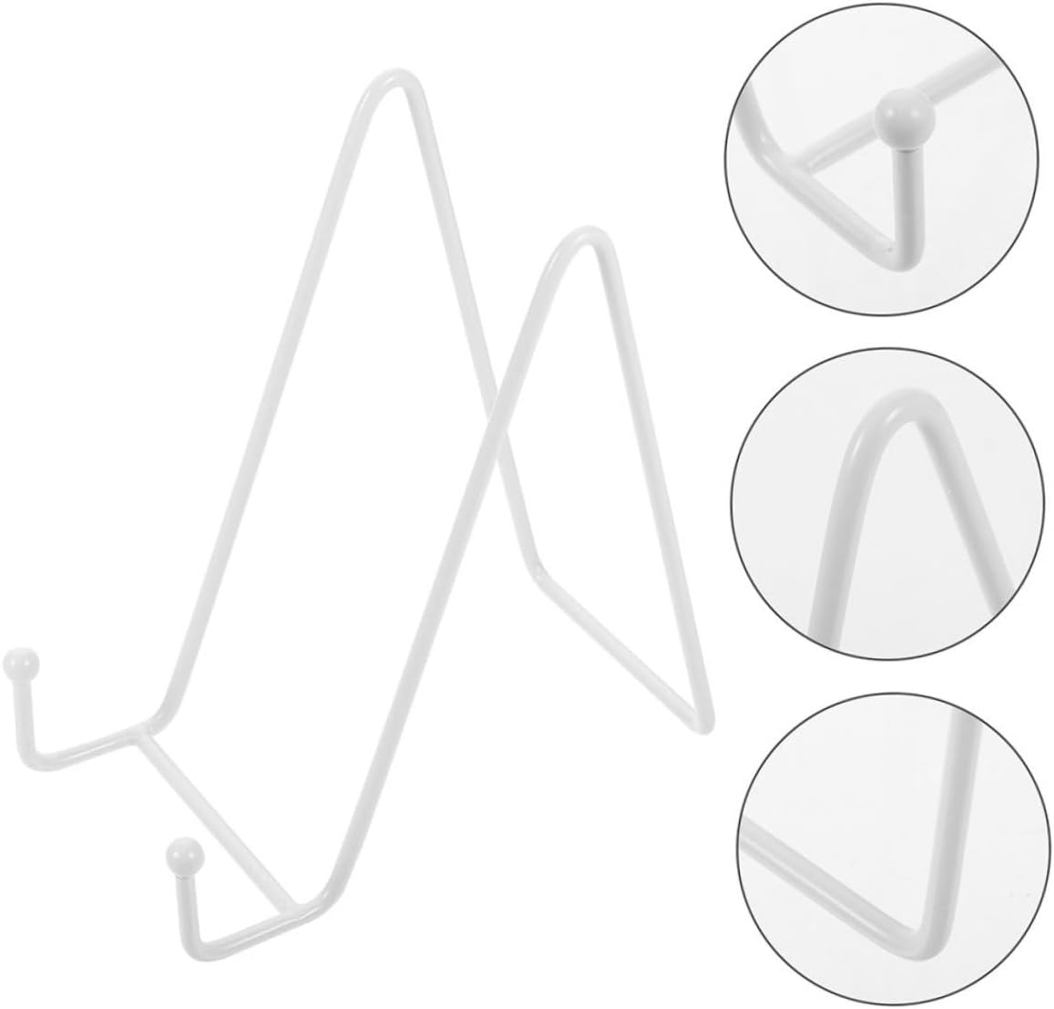 Amosfun 8pcs Metal Plate Stand Vintage Display Stand Frame Holder Picture Easel for Kitchen Bedroom Museum