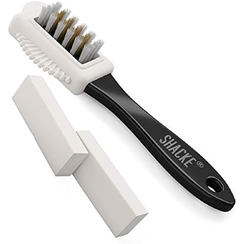 Shacke Suede & Nubuck 4-Way Leather Brush Cleaner + 2 Erasers Cover