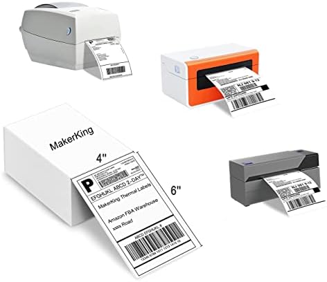 Thermal Labels 10x15cm Shipping Label for Thermal Printer (2000 4x6 Fan Fold Labels) Commercial Quality Compatible with Roller Blind, MUNBYN, iDPRT, Zebra Thermal Label Printer
