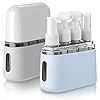 8 Pack Travel Bottles Set for Toiletries, TSA Approved Travel Containers, 50ml/2oz Leak Proof Travel Size Accessories with Label and Storage Box, Perfect for Business or Personal Travel Use, Blue Grey