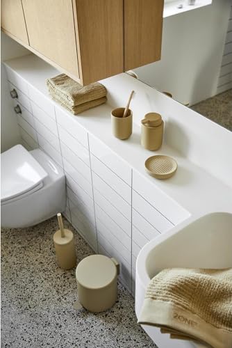 Image of ZONE DENMARK Nova Porcelain Soap Dish with Sophisticated Simplicity Soft Touch Coating - Elevate Your Bathroom Decor, Practical Design, Style and Functionality- (Olive Green)