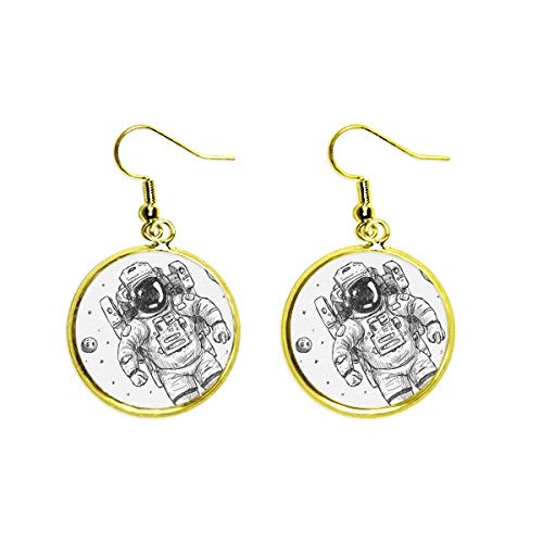 Pendientes de astronauta universo extraterrestre, el regalo original