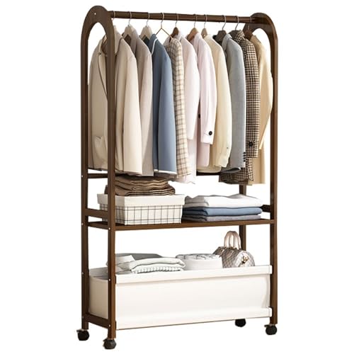 Perchero de bambú independiente para organizar el dormitorio de forma elegante 3