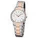 Produktbild Regent Damen-Armbanduhr Elegant Analog Edelstahl-Armband silber rosegold Quarz-Uhr Ziffernblatt weiß URF1056