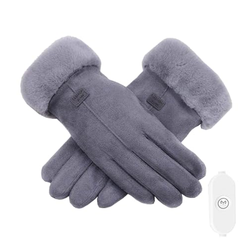 Guantes de moto calefactables,Guantes térmicos para mujer - Guantes de invierno recargables Guantes para enviar mensajes de texto | Guantes cálidos mitones eléctricos para mujeres niñas corriendo equi