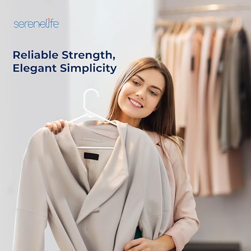 SereneLife-Plastic-Hangers-20-pcs-Non-Slip-Heavy-Duty-Clothes-Hanger-Set-with-360-Swivel-Hook-Smooth-Finish-to-Protect-Fabric-Lightweight-Ultra-Thin-Hangers-for-Coats-and-Other-Clothes-Gray