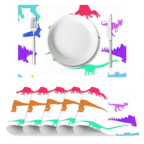 Sets de table dinosaures antidérapants et résistants à la chaleur pour enfants - 3