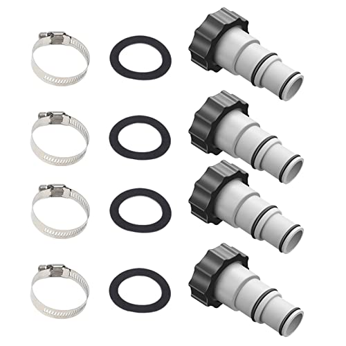 Adaptador de manguera para piscina, adaptador de manguera de piscina A, adaptador de 38 mm y 32 mm de diámetro, adaptador A para piscina Intex piscina, adaptador de manguera para bombas Cover