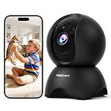 FOSCAM 3K Security Camera Indoor, 360° PTZ Baby & Pet Monitoring for Home Security, 5MP Night Vision, Human/Pet Auto Tracking, Motion & Sound Alerts, 2-Way Audio, 2.4GHz Wi-Fi (R5 Grey)