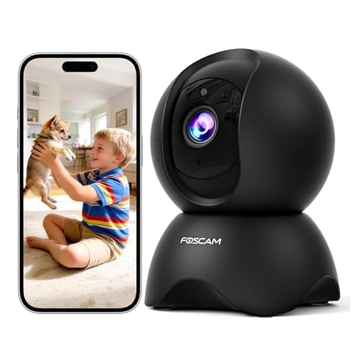 Foscam 5MP WiFi Pet Cameras for Home Security, 2.4GHz Indoor Camera Baby Monitor with 360° Pan Tilt, 2-Way Audio, 6X Digital Zoom, Night Vision, AI Human Detection, Cloud & SD Card Storage
