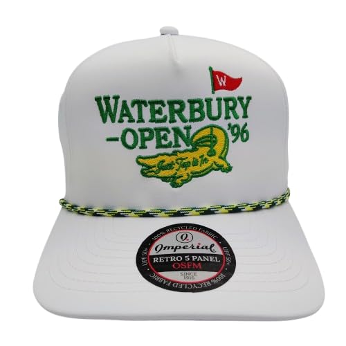 Waterbury Open 96 Golf Gilmore Movie Chubbs Just Tap It in Snapback Curved Bill Hat Golf Cap Hat Embroidered White