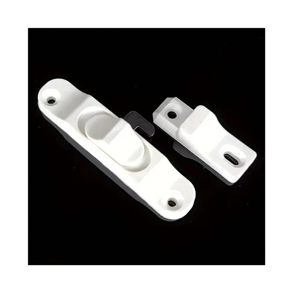 Pawuniscript White 4Pcs Window Sliding Bolt Anti-Slip Security Lock For Wood Doors(White)