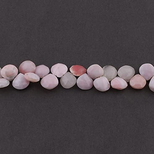 Pink Opal Faceted Briolettes pour remplacer vos perles ternes, coeurs en opale rose lumineux