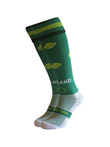 Image of WackySox - Ireland International Rugby Socks, Sports Socks for Men and Women, Mens Sports Socks, Running Socks Women, Womens Sports Socks, Mens Socks, Ideal for Rugby, Running, Hockey, Football Tours