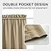 Aquazolax Blackout Patio Door Curtain Panels - Plain Thermal Insulated Blackout Curtains Drapes 25