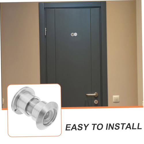 Visor de mirilla de ángulo ancho de latón para puertas gruesas, duradero, antimanipulación con cubierta protectora de lente, óptica de alta definición para seguridad en el hogar y la oficina miniatura 3