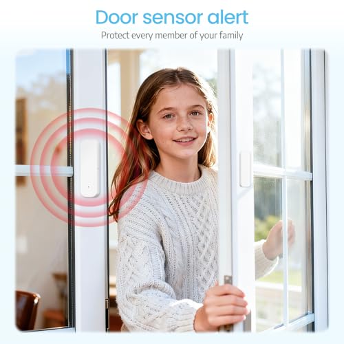 4 Stücke Tür Fensterkontakt Smart Home, LincoSoft Zigbee Fenstersensor Tuya, Drahtlose Home Security Alarmanlage für Smarten Heizkörperthermostat Haus, Garage, kompatibel mit Alexa und Google Home
