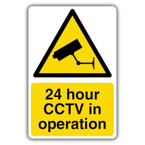 Panneau vinyle 200 x 300 mm CCTV in Operation double lueur