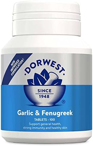Dorwest Herbs Garlic And Fenugreek Tablets For Dogs And Cats 100 Tablets
