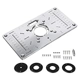 DIDODI Router Table Insert Plate Table Aluminium Router Table Insert Plate Wood Working Tool and Ass