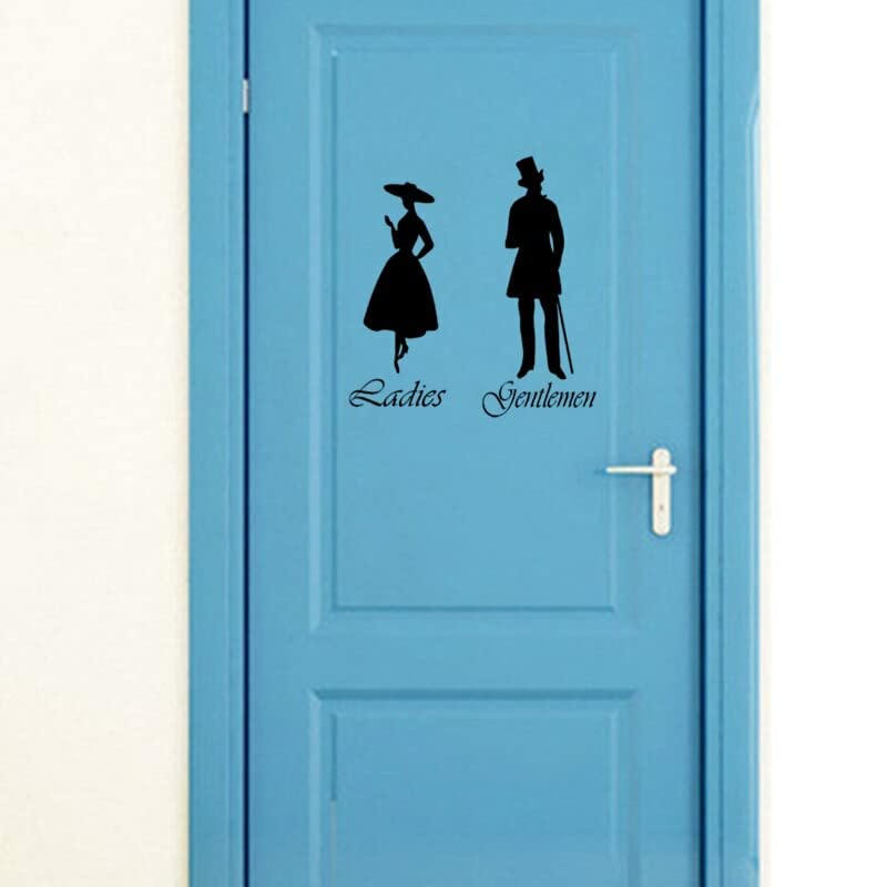 GADGETS WRAP Vinyl Wall Decal Sticker Gentlemen & Ladies Toilet WC Bathroom Door Sign