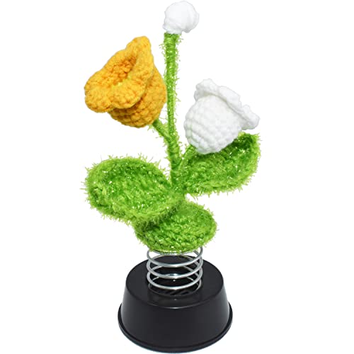 Crochet Knit Flowers, Car Dashboard Decor Home Office Decoration Cute Accessories Birthday Gifts For Women Men Kids, Handmade (Orchid) #TOP4