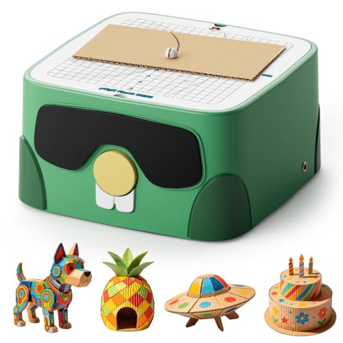 Image of BEAVERBOT Kids Cardboard Cutter Tool - Safe DIY Construction Kit for Children Ages 3+, Educational STEM Craft Toy for Boys & Girls, Creative Art and Building Project Set, Green