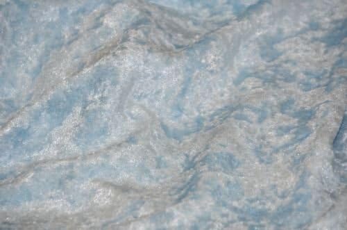 PANNE VELVET CRUSHED BACKDROP VELOUR STRETCH FABRIC 60 WIDE BABY BLUE by The YARD