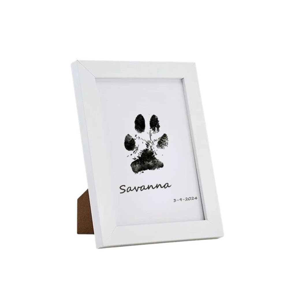 CTRLZS New Pet Handprint & Footprint Kit for, Dog Paws Print Pad Kit, Clean Touch Ink Pad for Pets with Frame