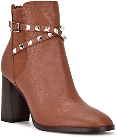 Nine West Women's Donda Ankle Boot, Medium Brown Leather, 6 | Image 4
