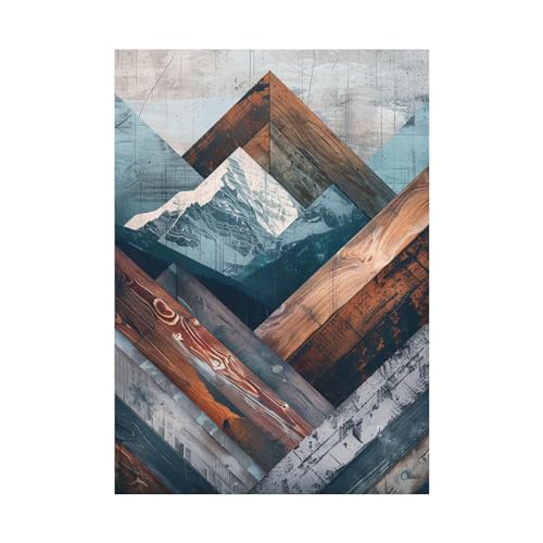 Tableau décoration murale montagne affiche pour salon et bain