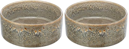 Trixie Ciotola per Cani in Ceramica, 900 ml, Marrone, Ø 16 cm, Pesante, Antiscivolo, Resistente e Lavabile in lavastoviglie, 25111 (Confezione da 2)