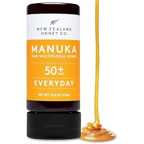 New Zealand Honey Co. Raw Manuka Honey MGO 50+, 10.8oz / 310g, Full Traceability, No Additives, Non-GMO Cover