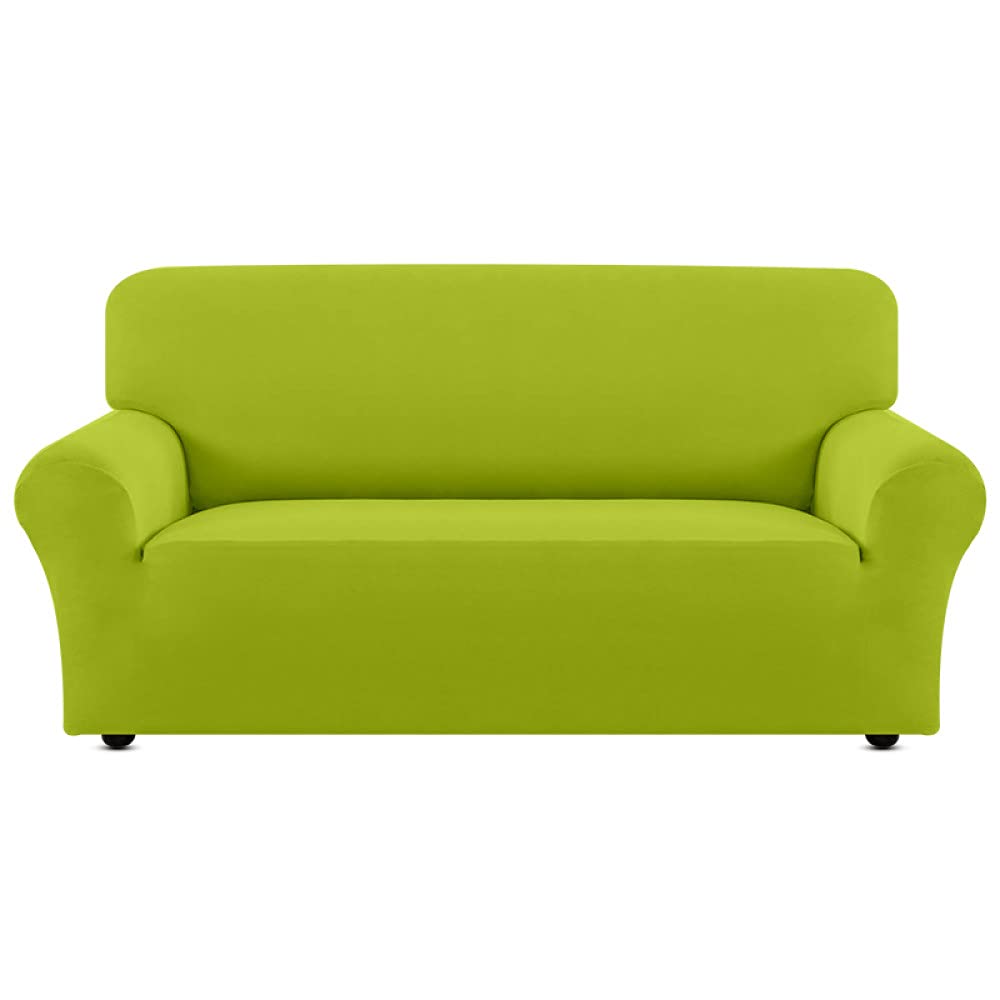 Housse de canapé extensible à grande élasticité 2 places vert clair 145-185cm