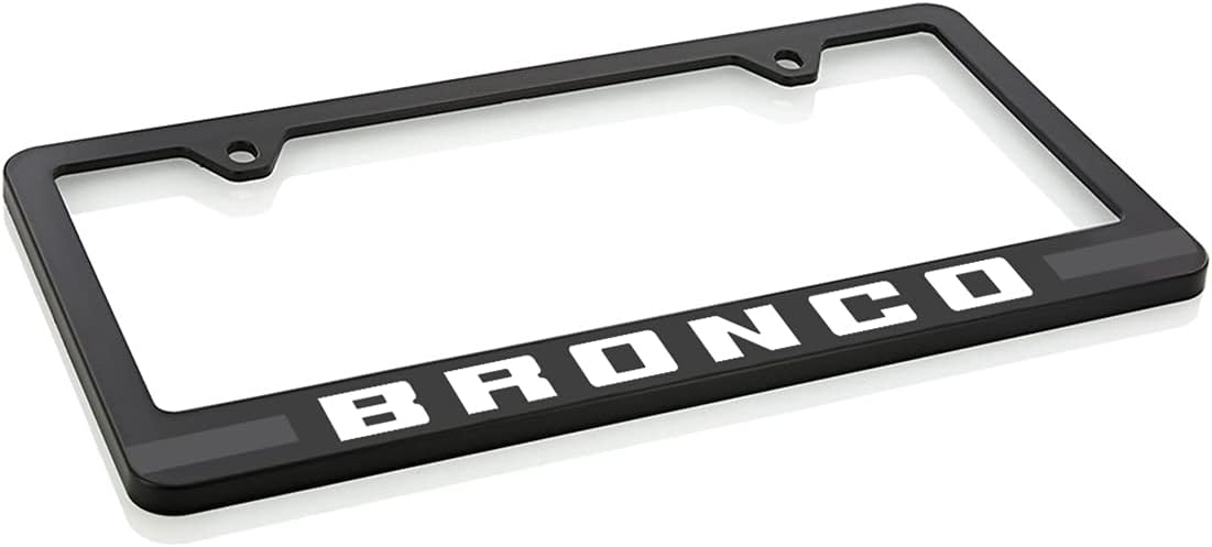 Ford Bronco UV Printed License Plate Frame - Gray
