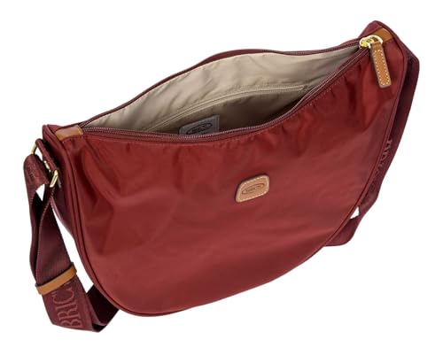 Bolso de hombro Bric's X-Bag en nailon burdeos funcional 5