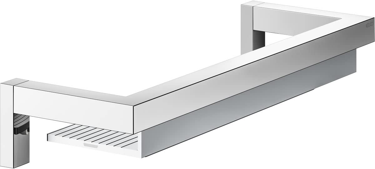 Keuco Edition 90 Square Duschablage 34 cm, Aluminium verchromt, Made in Germany, inkl. Schrauben und Dübel, Duschregal zum Bohren