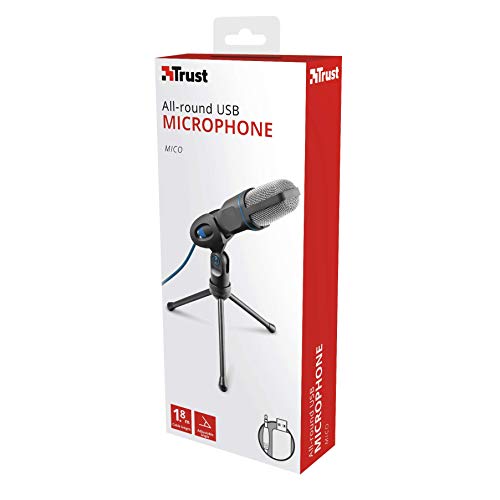 Microfone streamer USB mico com tripé - trust