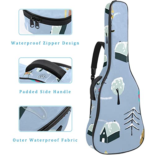 Housse pour guitare acoustique avec rembourrage épais 1 cm, Multicolore 08, 42.9×16.9×4.7 in, Organiseur de sac - Les Beatles, Paul McCartney, John Lennon, RIngo Starr, George Harrison Housse pour guitare acoustique avec rembourrage épais 1 cm, Multicolore 08, 42.9x16.9x4.7 in, Organiseur de sac – Image 5