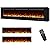 Rodalflame 60 Inches Electric Fireplace Inserts, Recessed and Wall Mounted Fireplace Heater for Indoor Use with Remote Control, 13 Color Flames with Log &Crystal, 9H Timer, 750/1500W