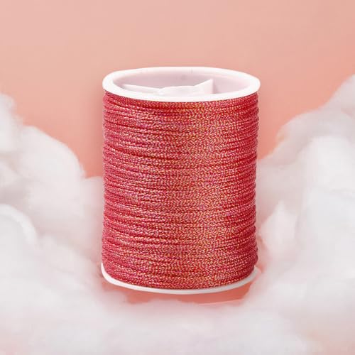CABODYALS 240M 12 Colours 6 Ply Multicolor Metallic Cord Gold Silver Shimmer Thread Polyester Tinsel Glitter String Bulk Rolls for Sewing Making Jewellery Crafts Friendship Bracelets DIY Home Decor - Image 3