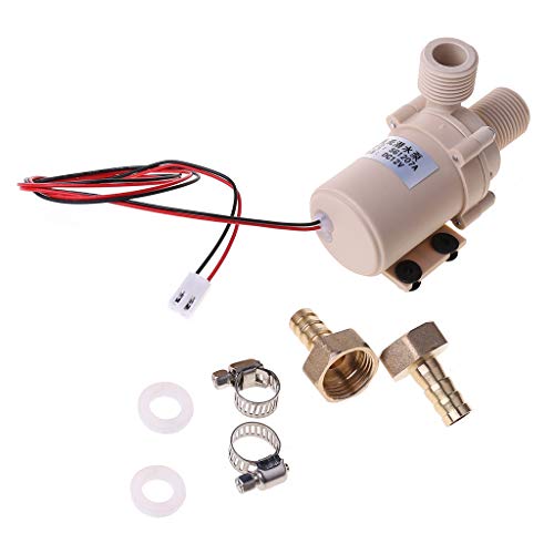 Circulación solar sumergible de agua caliente de 12 V, motor sin escobillas, preagua, bomba agua sumergible eléctrica para estanque, agua autocebante, 12 V, agua de alta presión