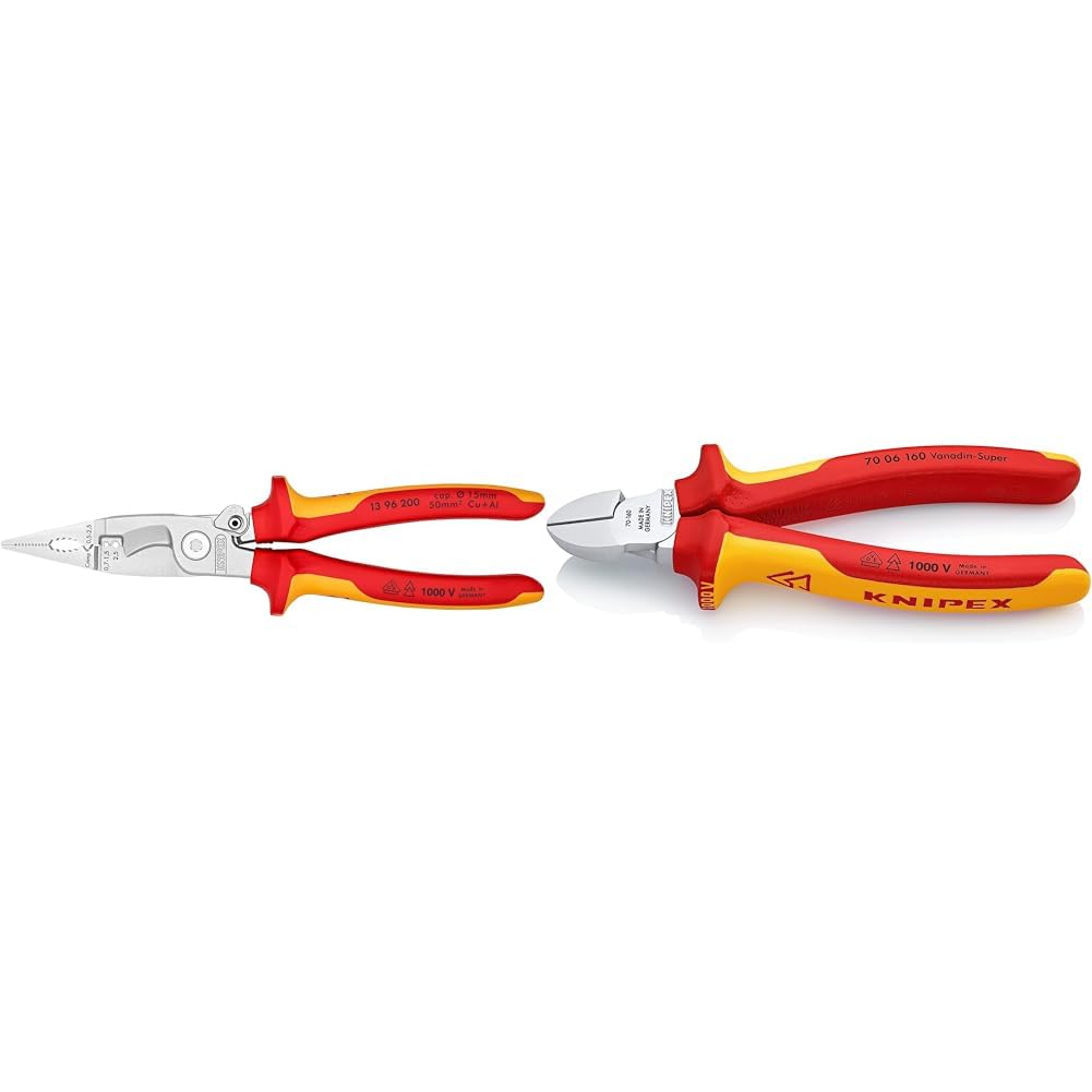 Pince pour installations électriques et pince coupante pour câbles cuivre