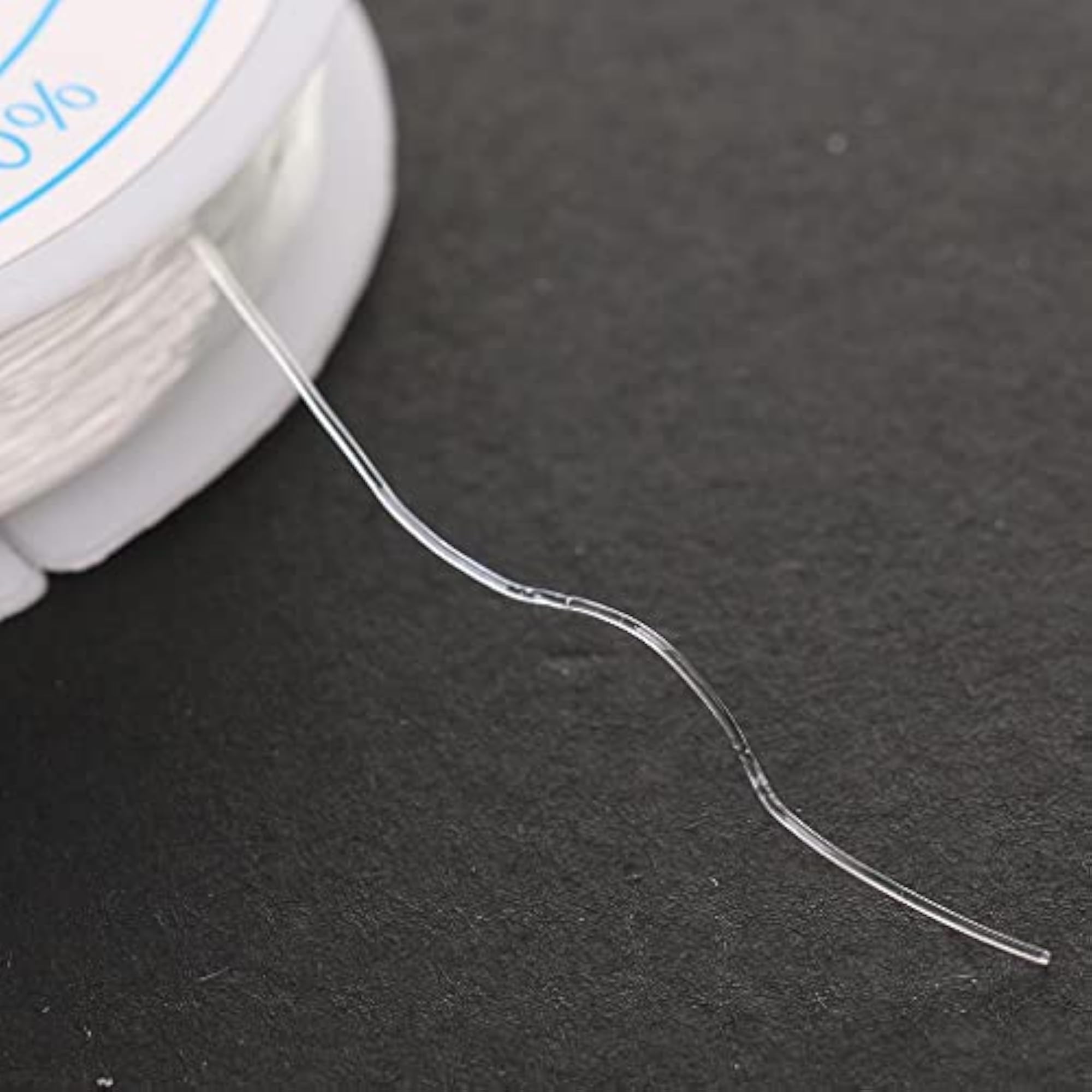 Clear Elastic Thread 0.5mm for Jewellery Making, 6x10m