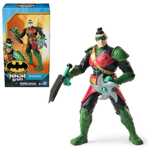 DC Comics, Batman™ Battle Clash 6” Ninja Strike Robin Action Figure with 2 Ninja Accessories, Super Hero Kids Toys for Boys and Girls Ages 3 & Up