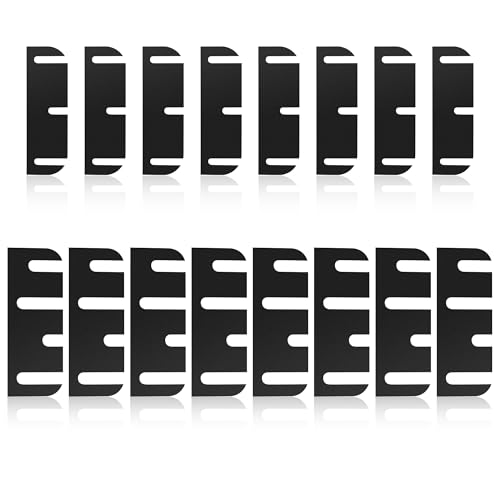 Image of 16 Pack Door Hinge Shims for Door Hinge Repair Kit, COITEK 8 Pcs 3.5 Inch & 8 Pcs 4 Inch Plastic Shims Stock for Doors, Cabinets Hinge Repair, 0.04 Inch Thickness (Black)
