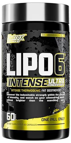 Nutrex Research Lipo6 Black Intense Ultra Concentrate Thermogenic Fat Burner | Weight Loss Supplement | 60 Diet Pills