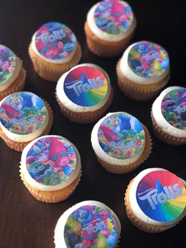 Generic STYBK 24 Edible Troll Cupcake Toppers cover